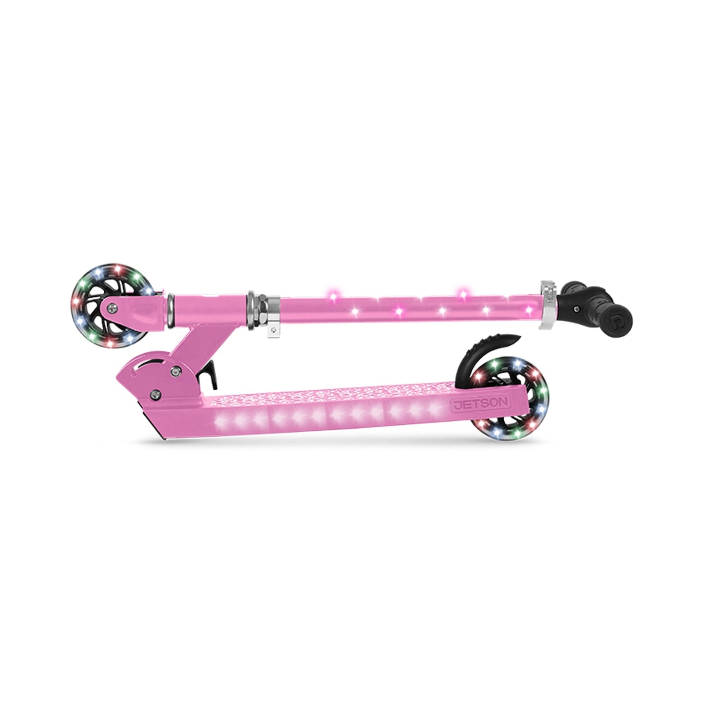 Jetson Jupiter Kick Scooter with LED Lights & Height Adjustable Handlebar, Pink