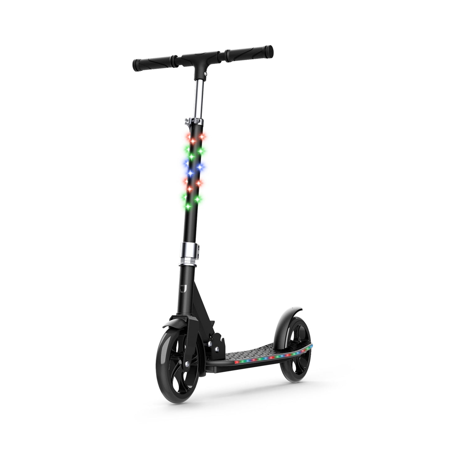 Jetson Jumbo 2 Wheel Light Up Scooter Adjustable Kick Ride On Toy for Kid, Black