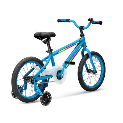 Jetson Light Rider 16" LED Kids Bike with Coaster Brakes, Training Wheels, Blue