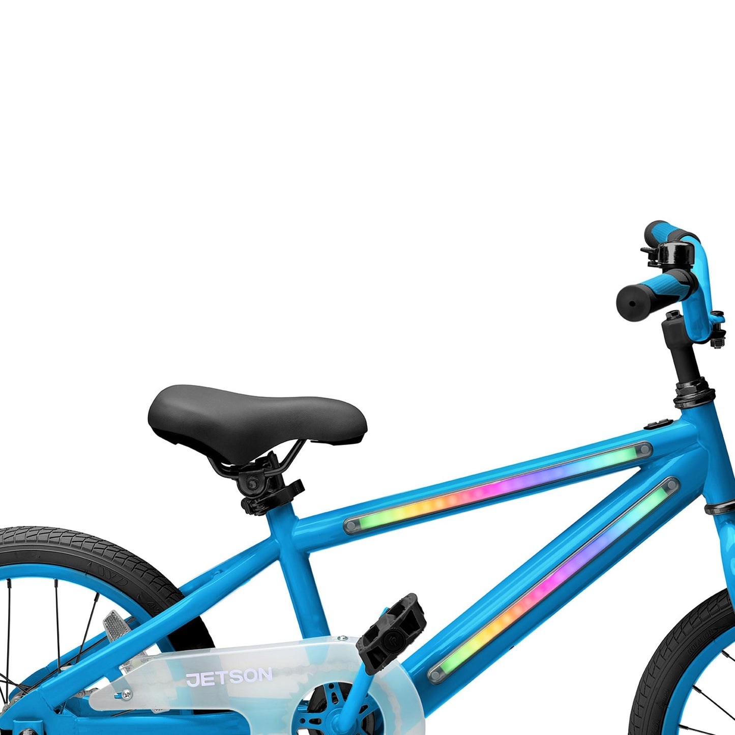 Jetson Light Rider 16" LED Kids Bike with Coaster Brakes, Training Wheels, Blue