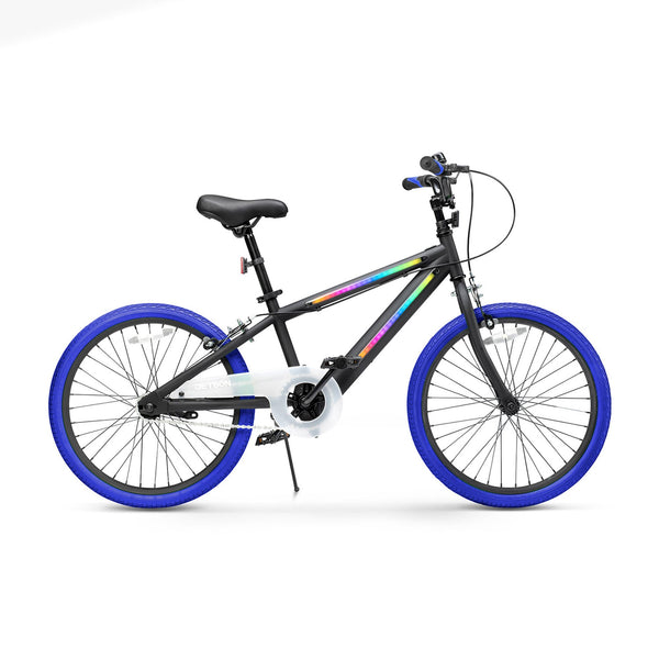 Jetson Light Rider 20" LED Kids Bike with Hand Brakes and Training Wheels, Blue
