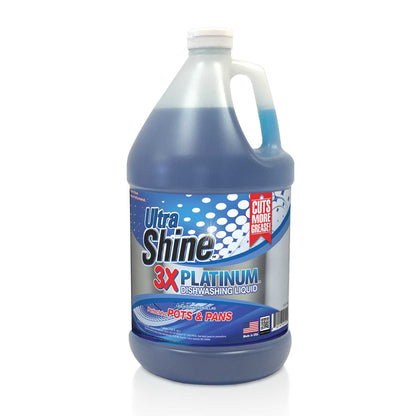 Ultra Shine™ 4 Pack 3X Platinum™ Dishwashing Liquid Grease Remover, 1 Gallon
