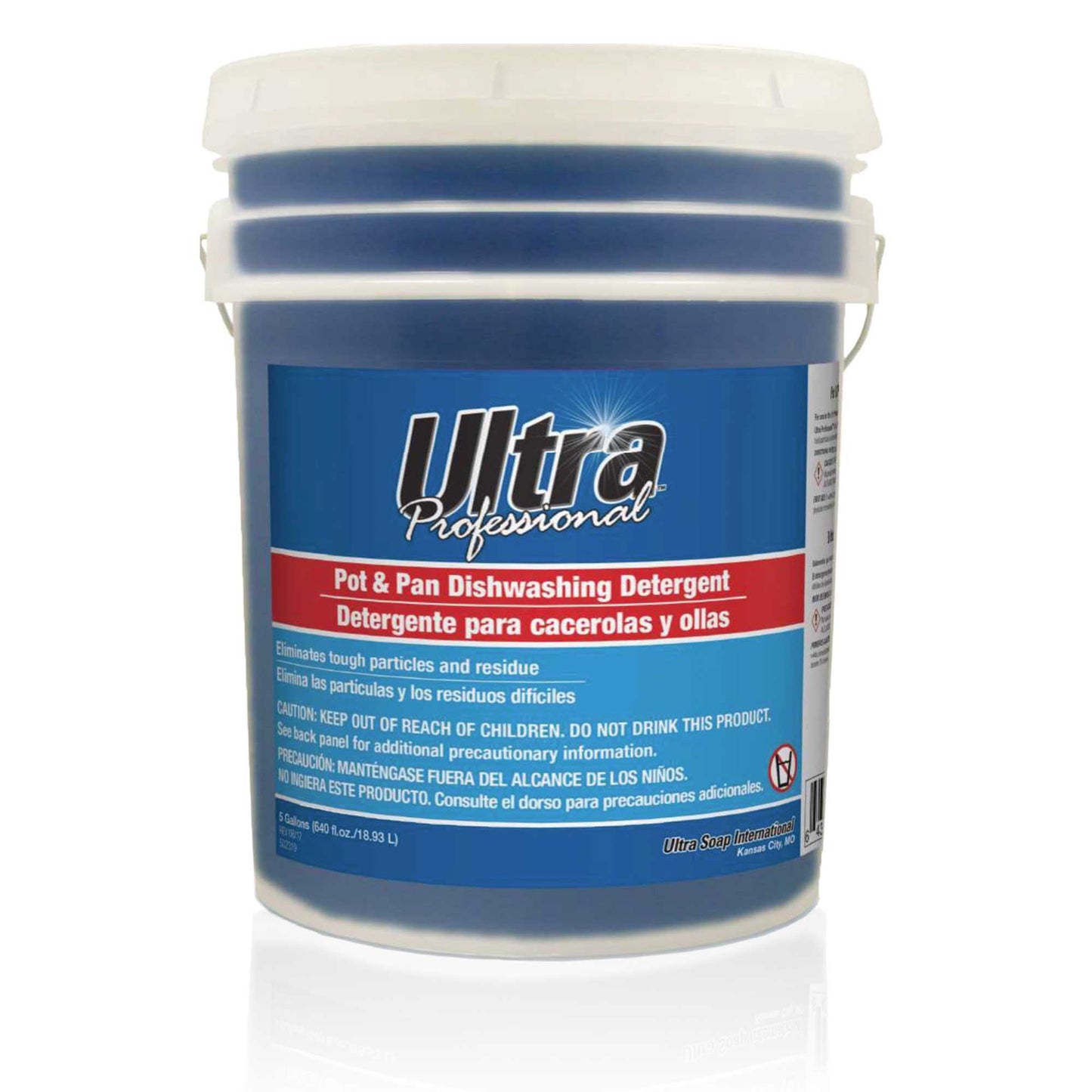 Ultra Professional™ 5 Gal Pots & Pans Dishwashing Detergent Fresh Scent, Blue