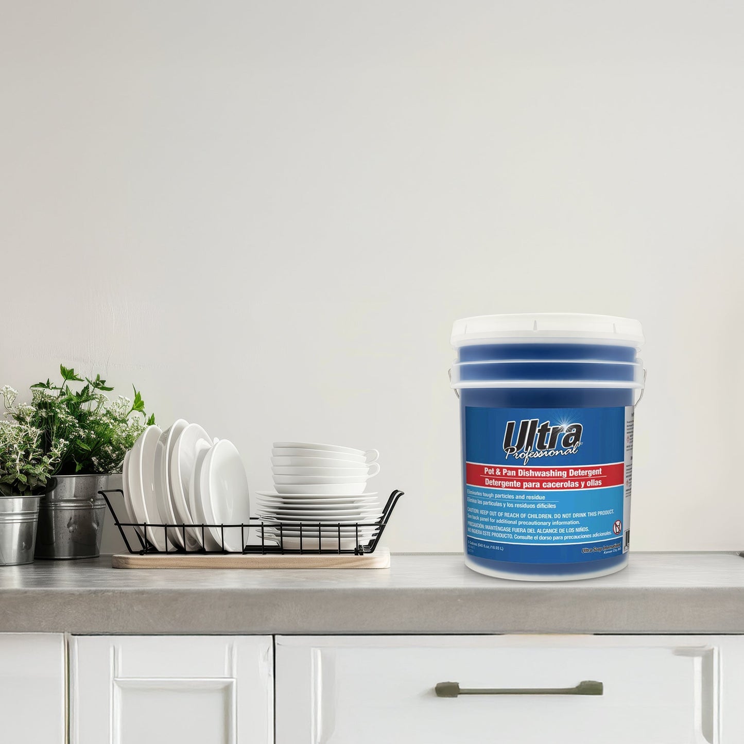 Ultra Professional™ 5 Gal Pots & Pans Dishwashing Detergent Fresh Scent, Blue