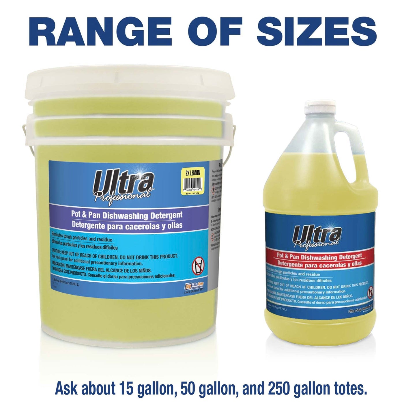 Ultra Professional™ 5 Gal Pots & Pans Dishwashing Detergent Lemon Scent, Yellow