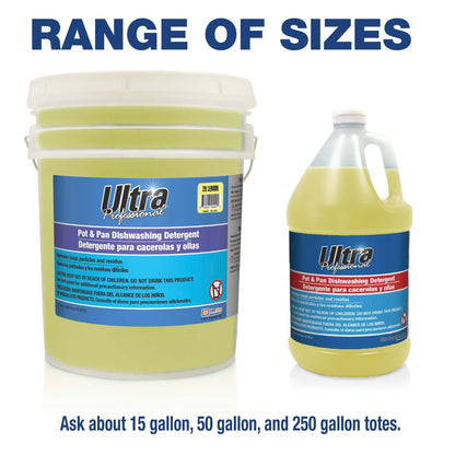Ultra Professional™ 5 Gal Pots & Pans Dishwashing Detergent Lemon Scent, Yellow