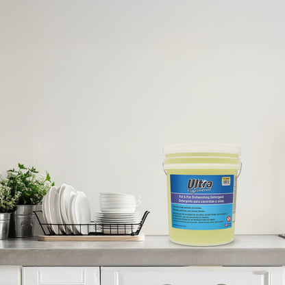 Ultra Professional™ 5 Gal Pots & Pans Dishwashing Detergent Lemon Scent, Yellow
