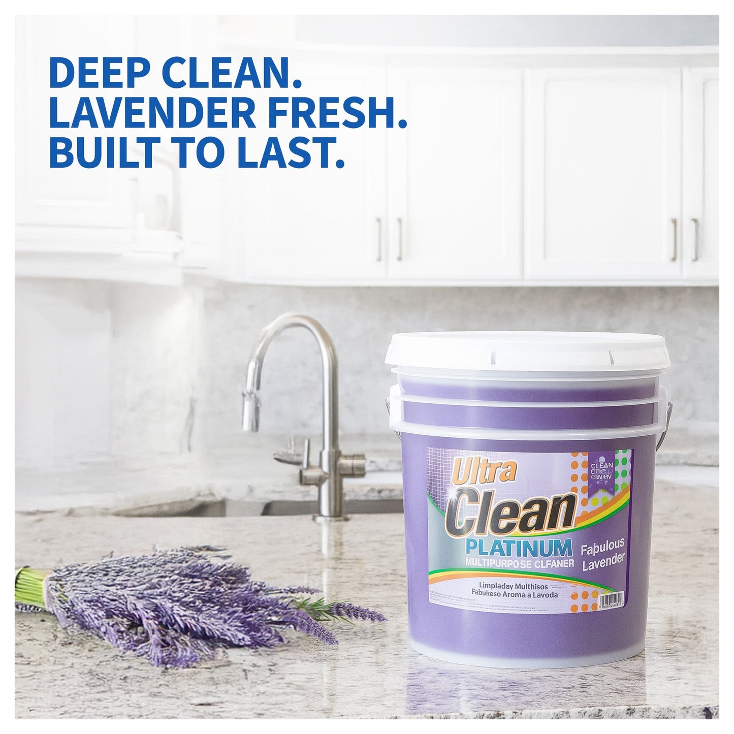 Ultra Clean Platinum Multipurpose Cleaner, Non-Abrasive, Lavender, 5 Gallons
