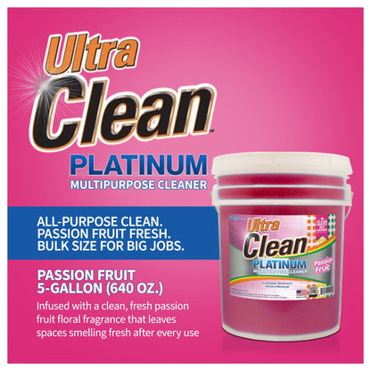 Ultra Clean Platinum Multipurpose Cleaner, Non-Abrasive, Passion Fruit, 5 Gal