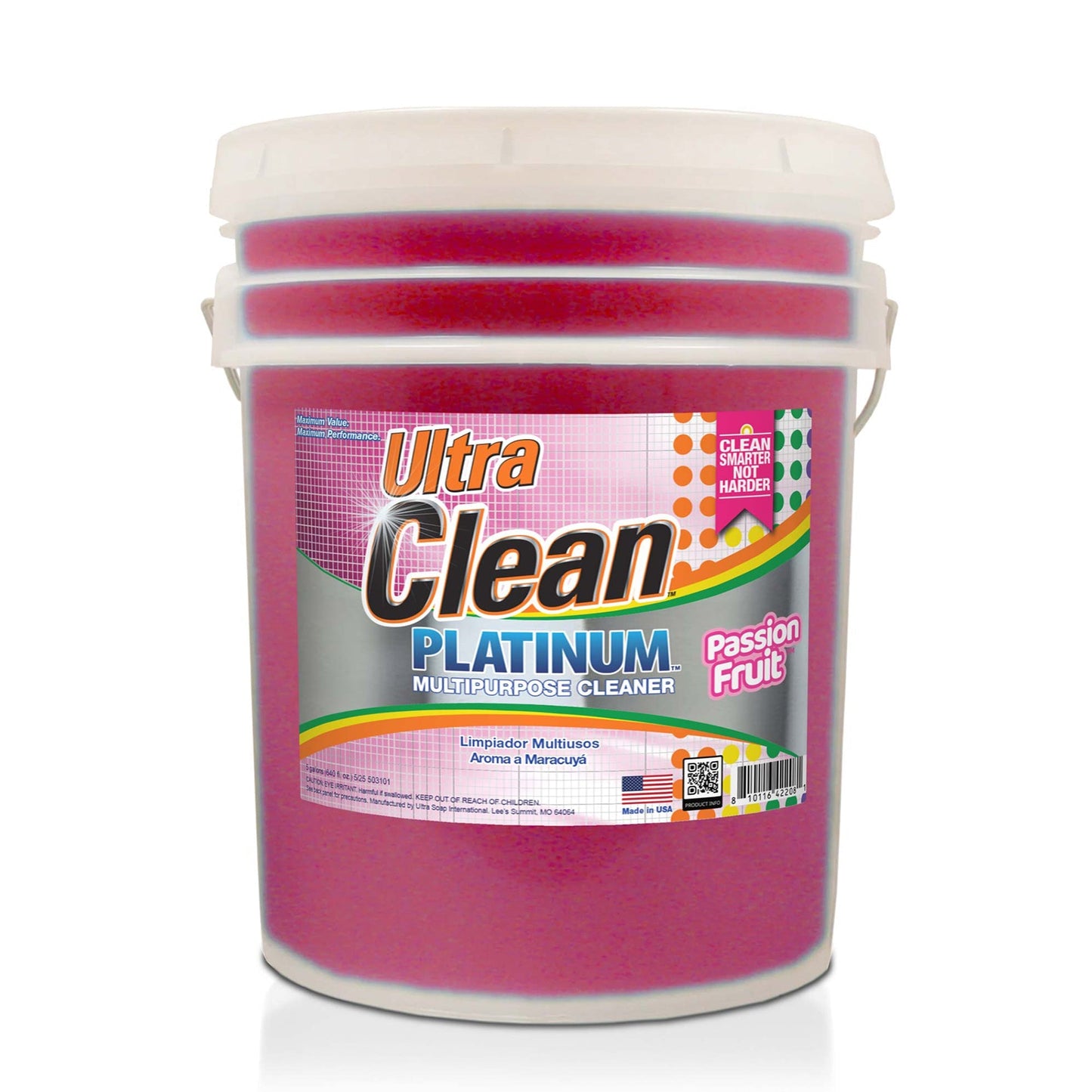 Ultra Clean Platinum Multipurpose Cleaner, Non-Abrasive, Passion Fruit, 5 Gal