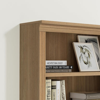 VAUXHILL & CO. Halston Standard Bookcase, Doors, Adjustable Shelving Unit, Oak