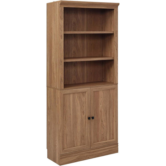 VAUXHILL & CO. Halston Standard Bookcase, Doors, Adjustable Shelving Unit, Oak