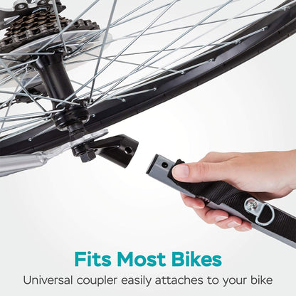 InStep Take 2 Folding Frame Outdoor Nylon Bike Trailer with Double Seat, Blue