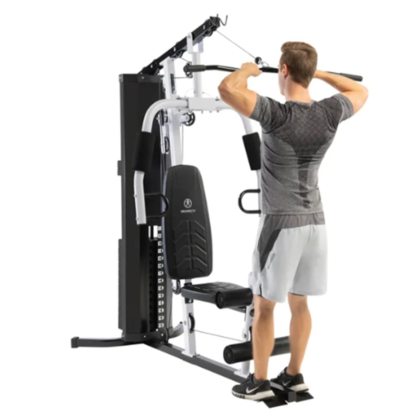 Marcy 150 lb Stack Home Gym, Full Body Strength Training Workout Machine, Black