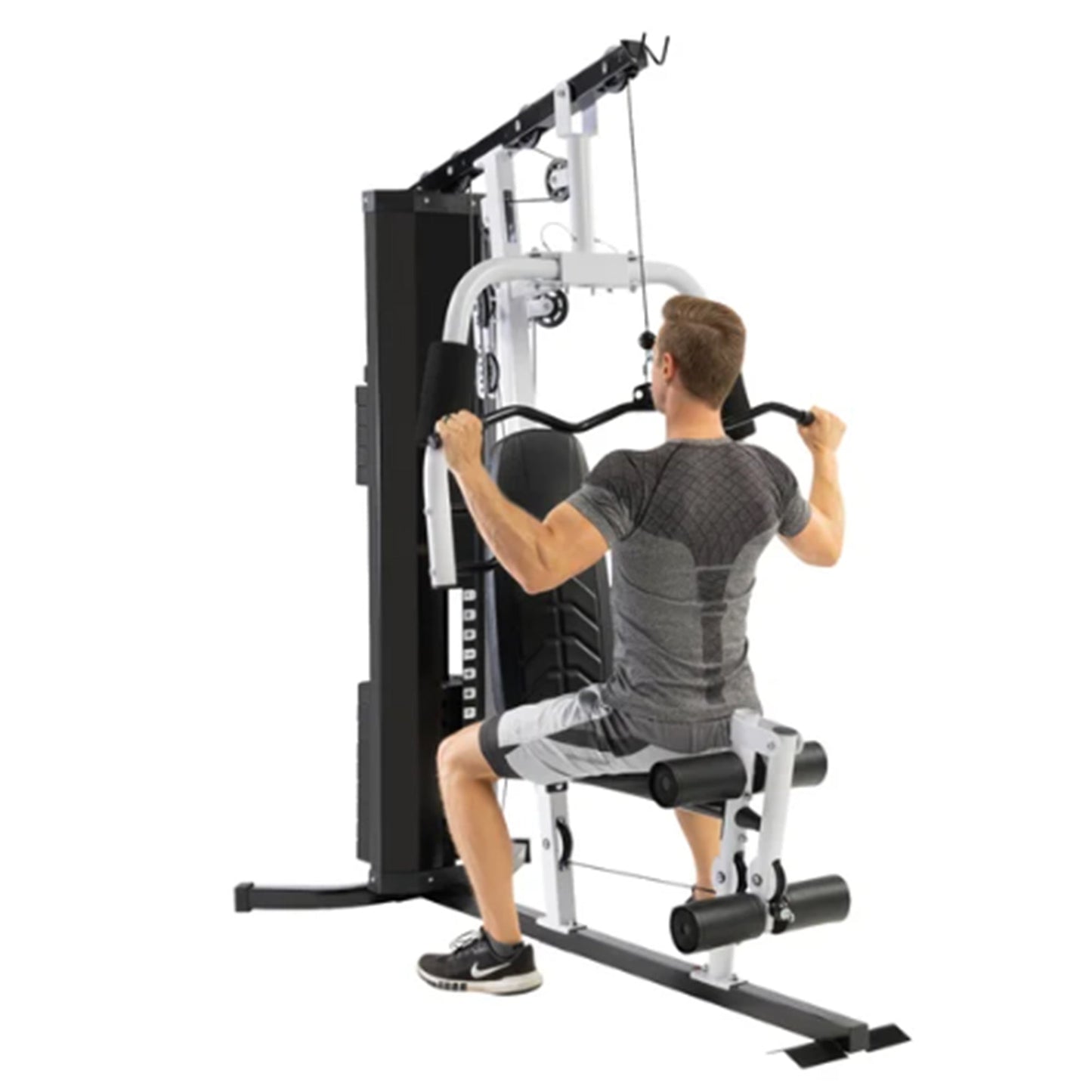 Marcy 150 lb Stack Home Gym, Full Body Strength Training Workout Machine, Black