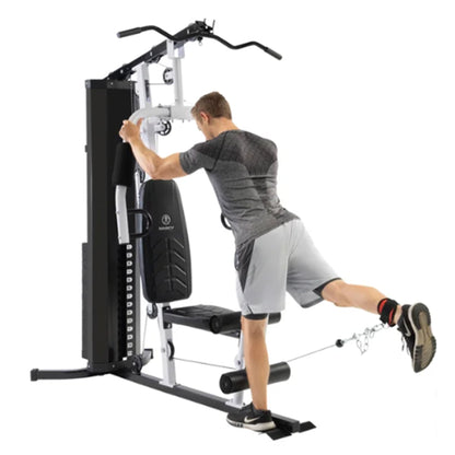 Marcy 150 lb Stack Home Gym, Full Body Strength Training Workout Machine, Black