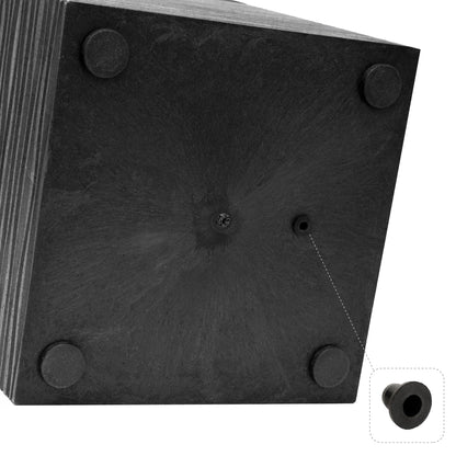 Tierra Verde 14" Citadel Serenity Outdoor Planter, Self Watering Design, Black