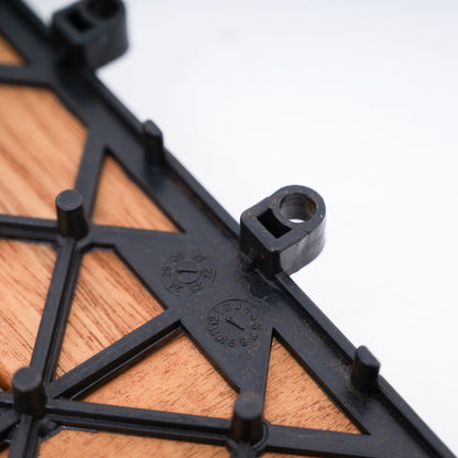 Bliss Outdoors Hardwood 6-Slat Interlocking Wood Deck Tiles, Natural, Set of 10