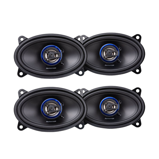 Autotek 4 Pack Street Machine 200W 4 x6 in. 2 Way Car Audio Coaxial Speakers - Find Fresh Goods