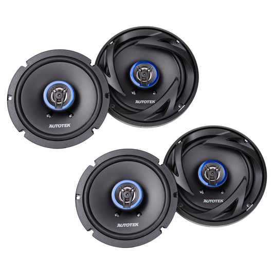 Autotek 4 Pack Street Machine 6.5 Inch 2-Way Shallow Car Audio Coaxial Speakers - Find Fresh Goods