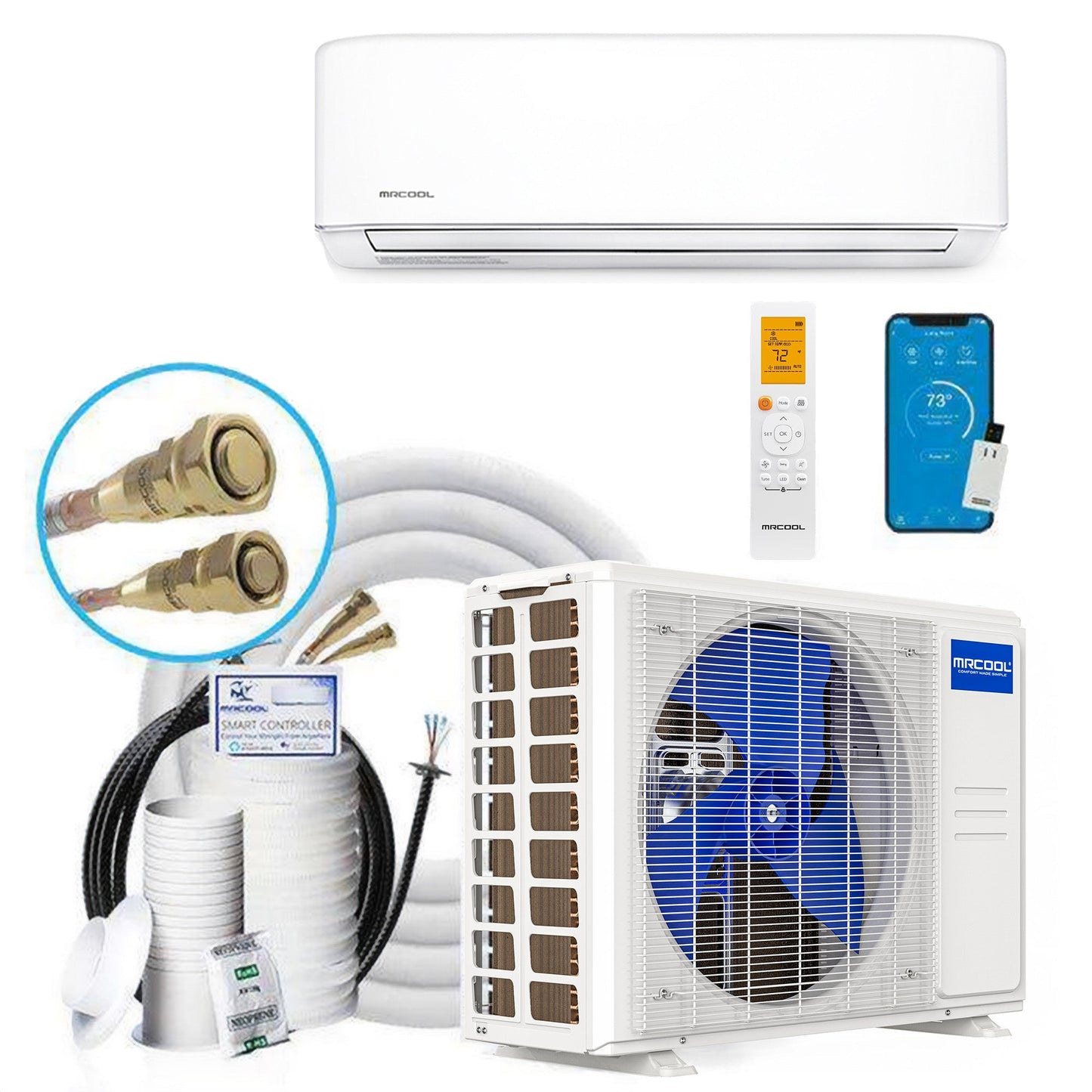 MRCOOL 12,000 BTU DIY Ductless Mini-Split Smart WiFi Air Handler/Condenser 115V