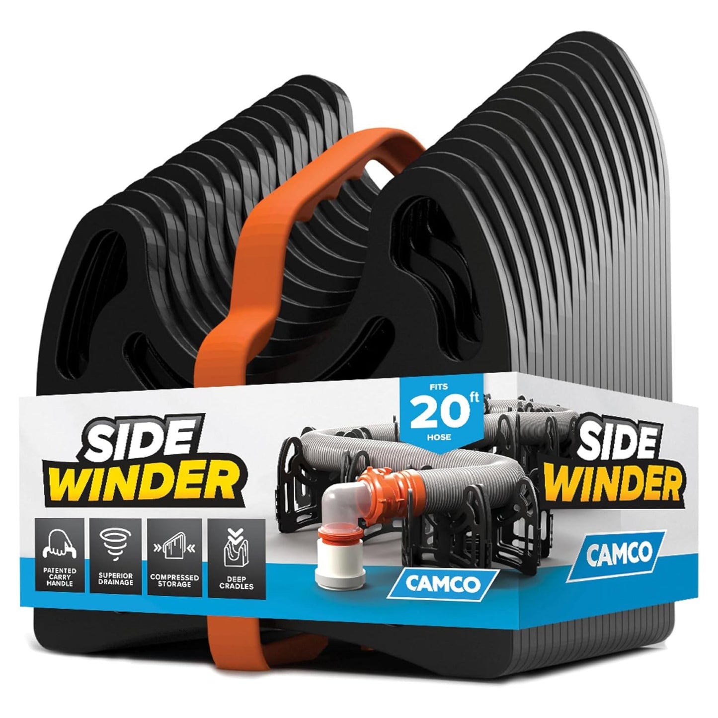 Camco Sidewinder RV Sewer Hose Support, Trailer and Camping Accessories, 20 Feet - Find Fresh Goods