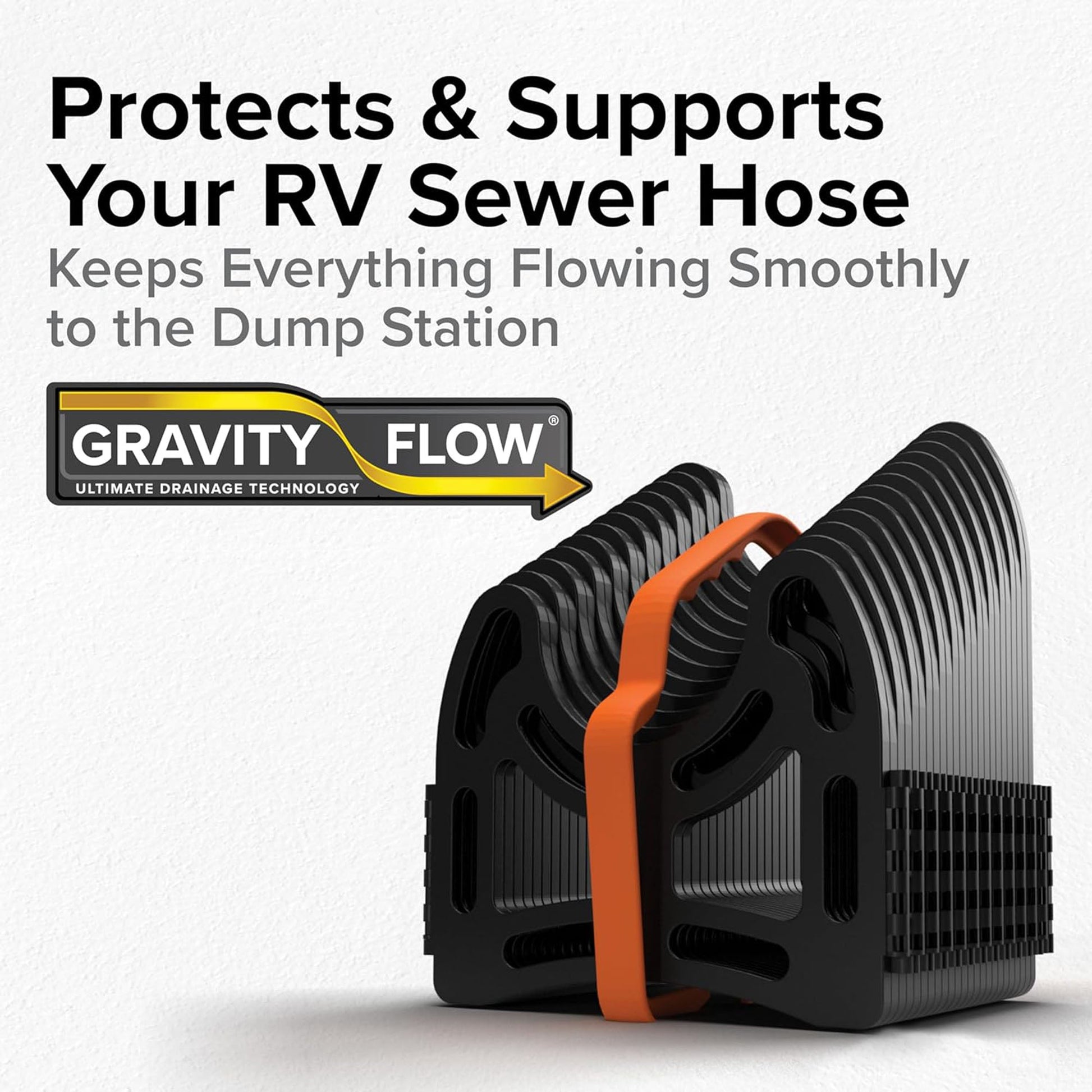 Camco Sidewinder RV Sewer Hose Support, Trailer and Camping Accessories, 20 Feet - Find Fresh Goods