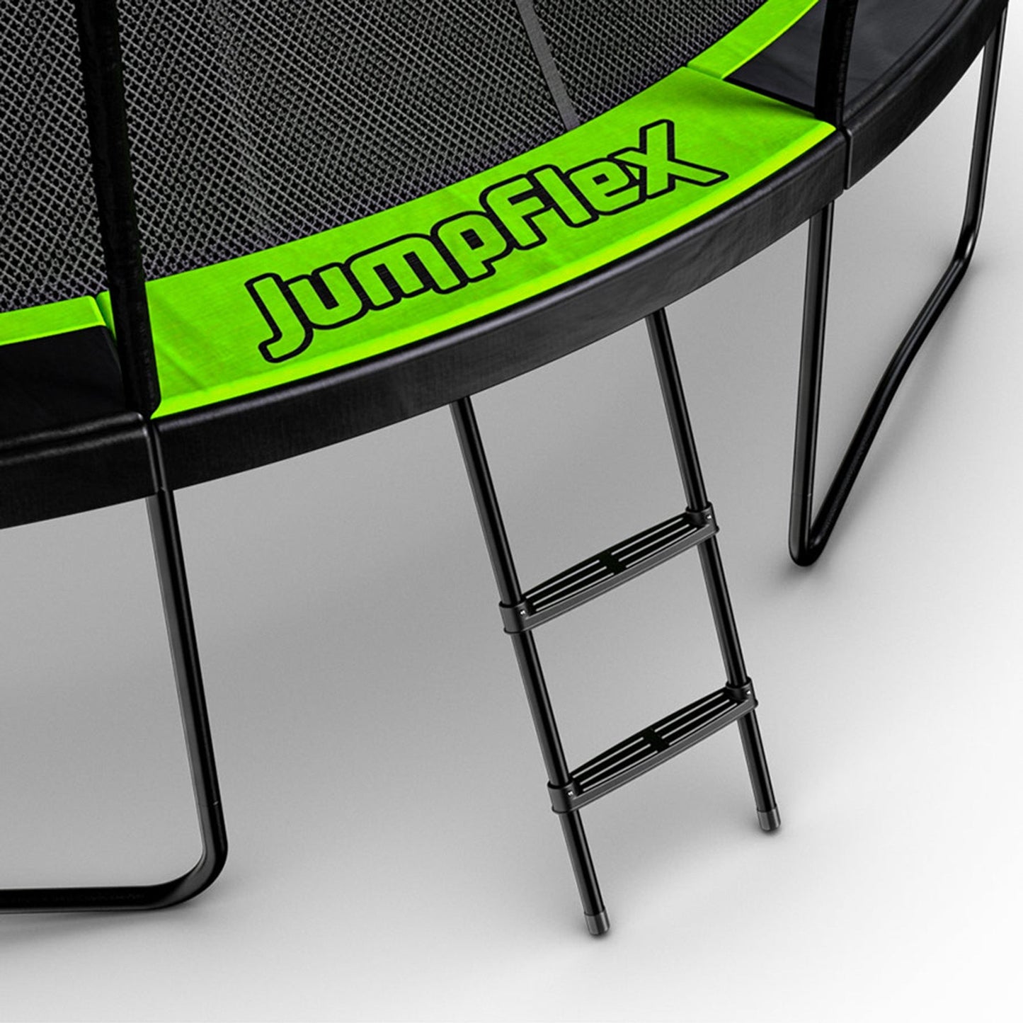 Jumpflex FLEX 12' Round Trampoline, Outdoor Play Equipment & Safety Net & Ladder