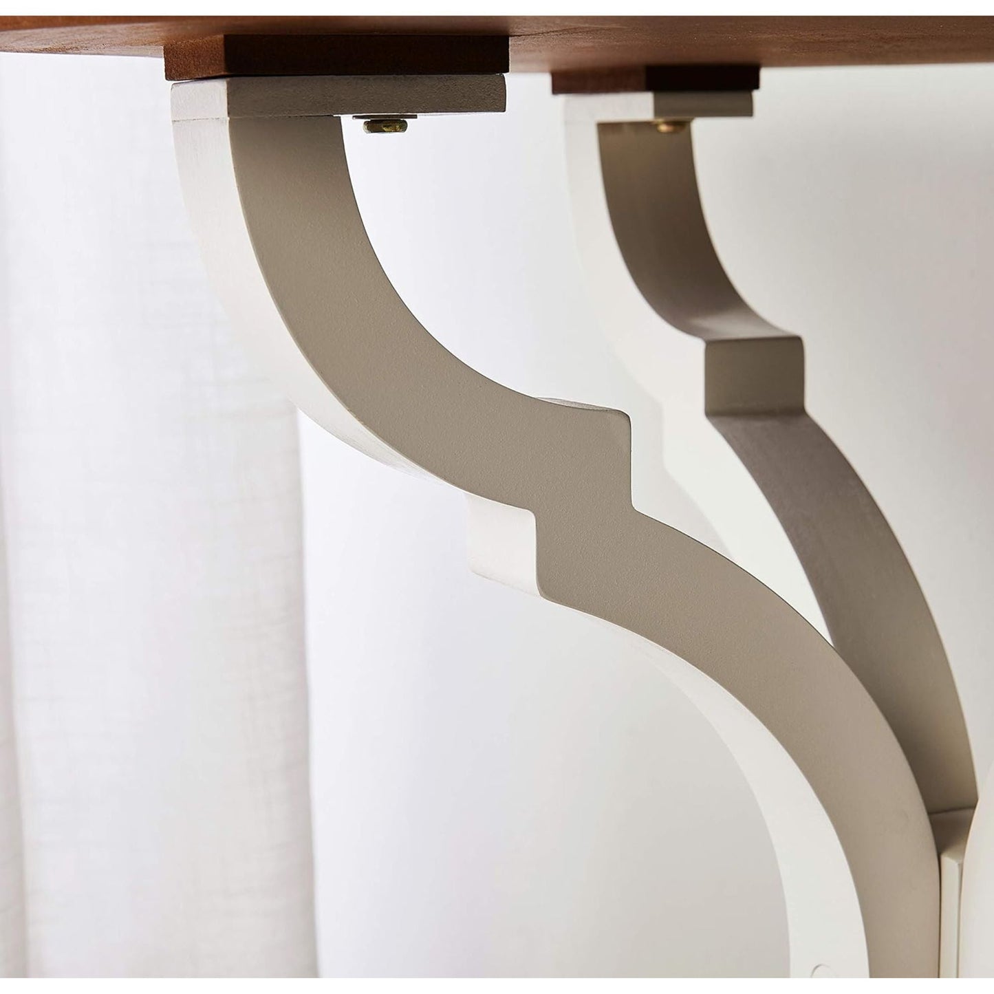 COZAYH Round Rustic Wood End Table Accent Nightstand Side Table, Bedroom, White