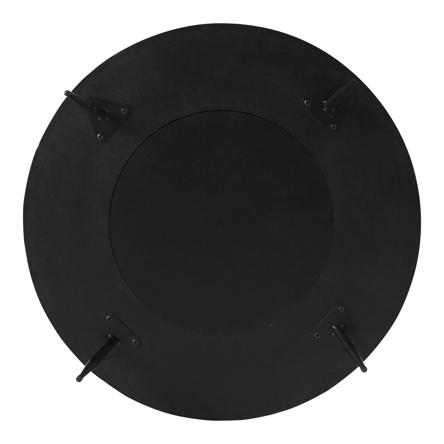 COZAYH 2 Piece Round Coffee Tables, Wooden Living Room Furniture, Radial Pattern