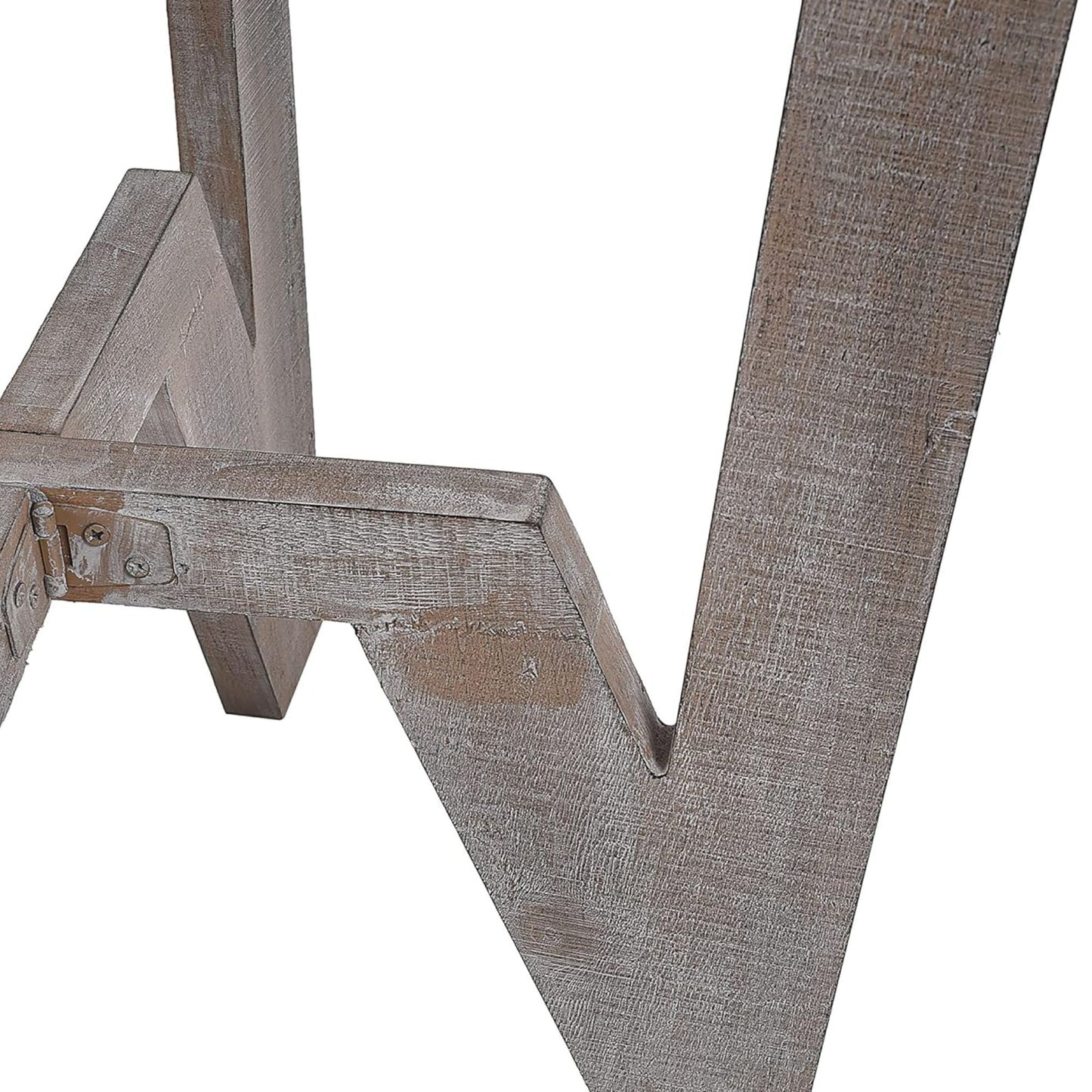 COZAYH Rustic Farmhouse Wooden End Table with Storage Shelf, Vintage Grey Finish