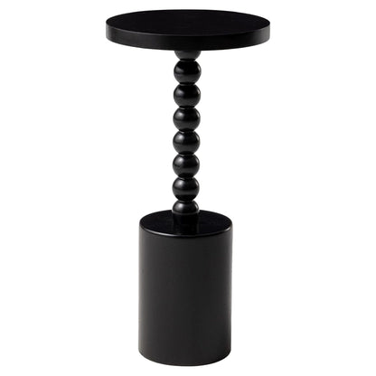 COZAYH Farmhouse Round Pedestal Martini Table for Living Rooms & Bedrooms, Black