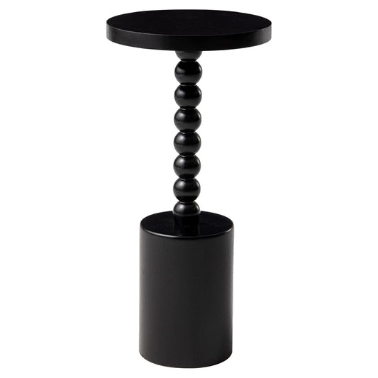 COZAYH Farmhouse Round Pedestal Martini Table for Living Rooms & Bedrooms, Black