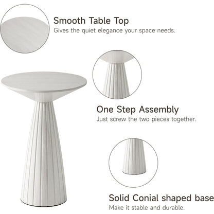 COZAYH Pedestal Small Drink Round Martini Table for Living Rooms or Bedrooms