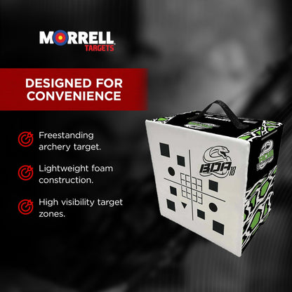 Morrell Targets BOA Compression Foam Archery Target Block, 18 Inch, White/Black