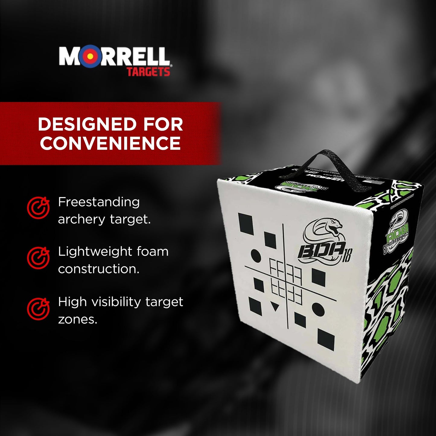 Morrell Targets BOA Compression Foam Archery Target Block, 20 Inch, White/Black