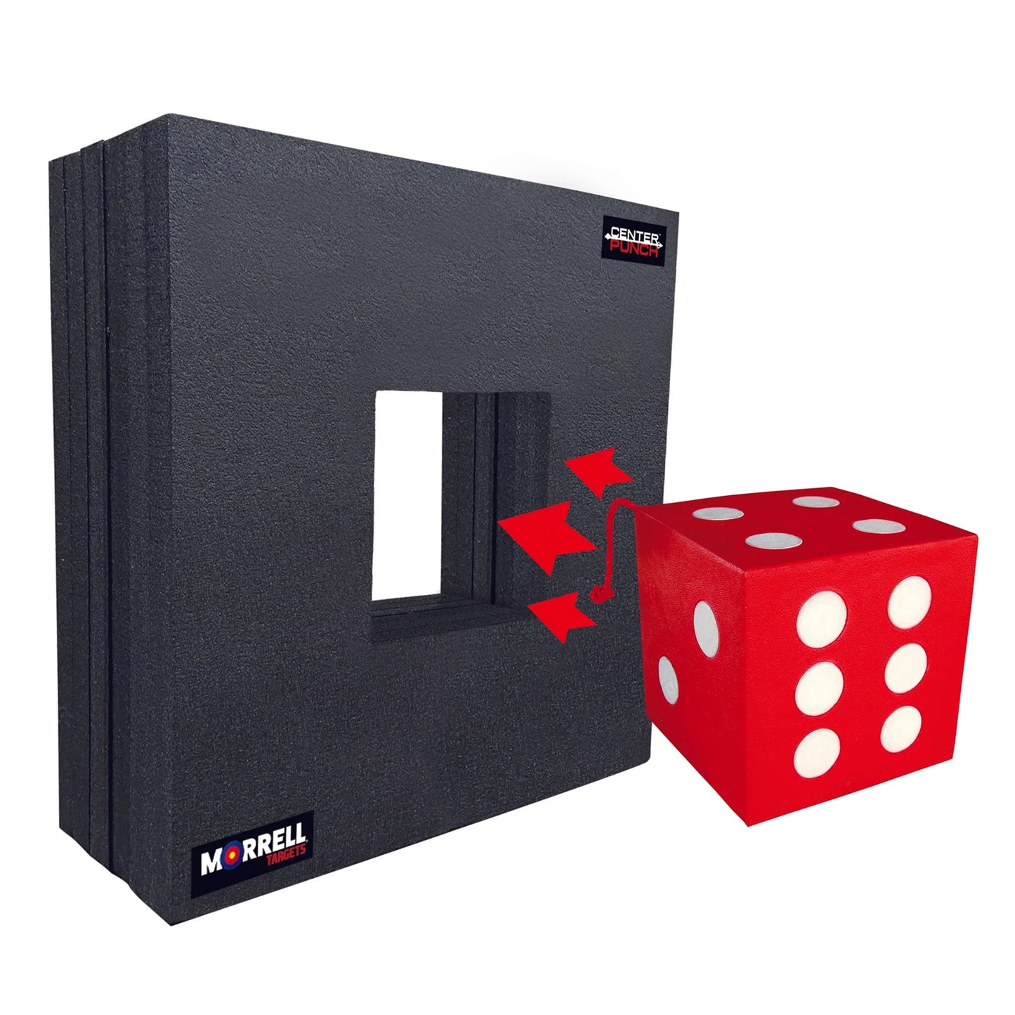 Morrell Targets Center Punch 35″ Foam Frame with High Roller Insert, Black/Red