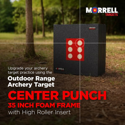 Morrell Targets Center Punch 35″ Foam Frame with High Roller Insert, Black/Red