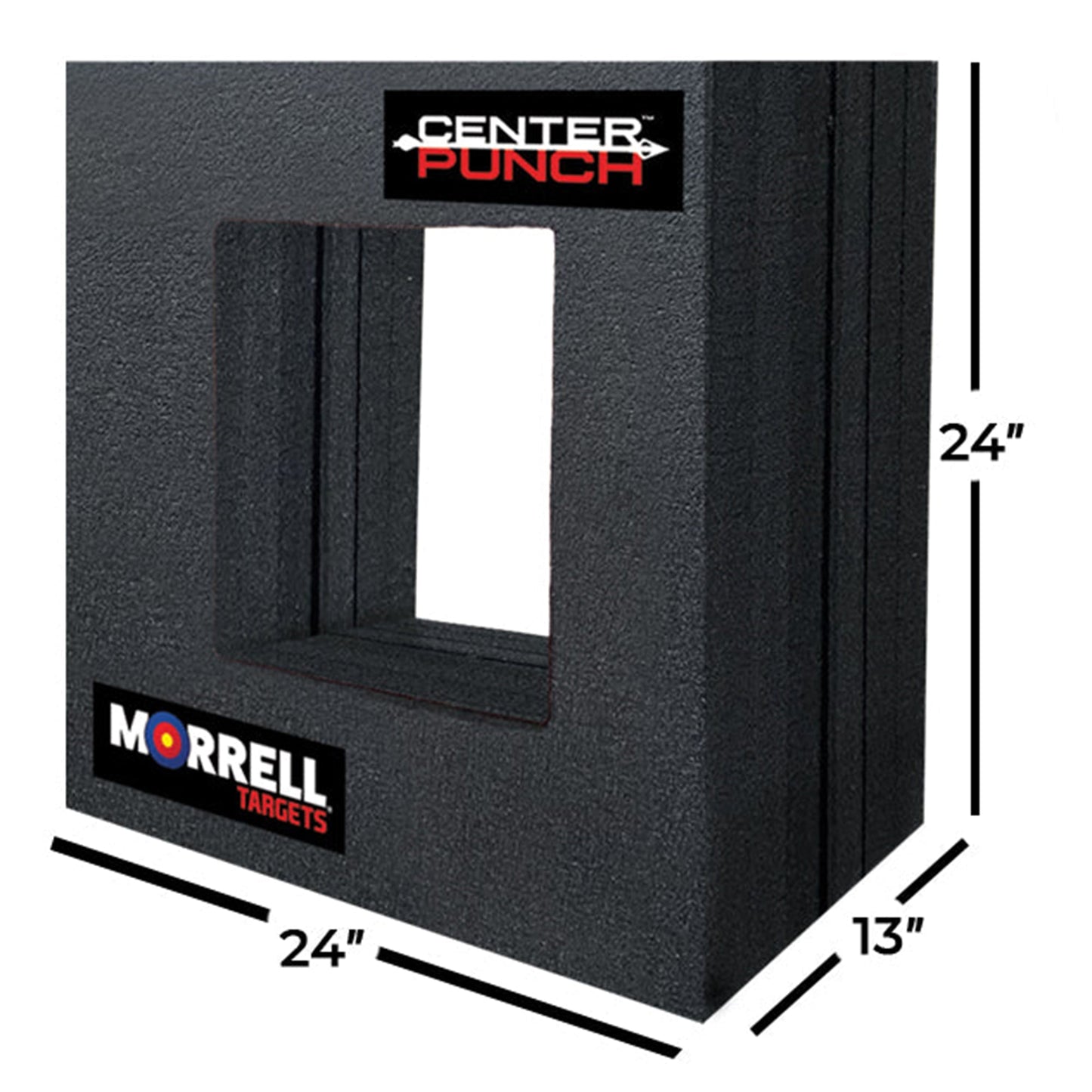Morrell Targets Center Punch 24″ Foam Frame with High Roller Insert, Black/Red