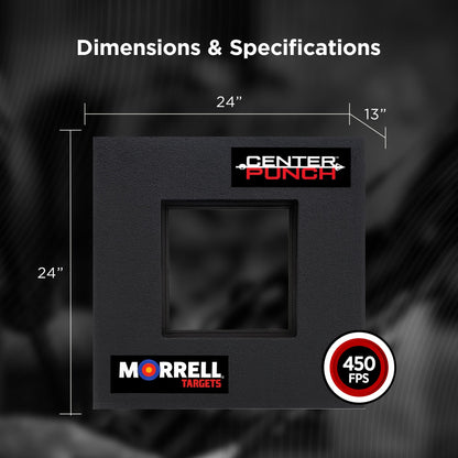 Morrell Targets Center Punch 24″ Foam Frame with High Roller Insert, Black/Red