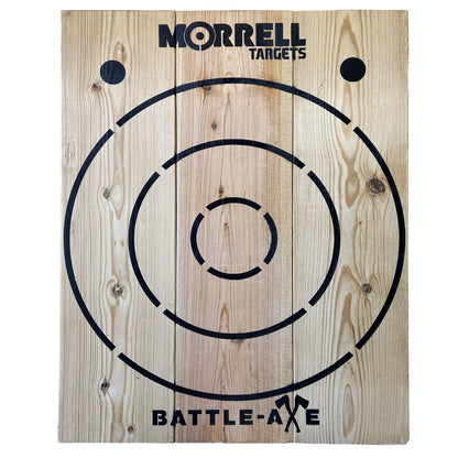 Morrell Targets Battle Axe Single Wood Throwing Hatchet Target Board, Natural