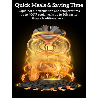 Kitchen Elite Digital Air Fryer Oven, Compact Cooker, 5.28 Qt, Stainless Steel