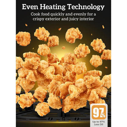 Kitchen Elite Digital Air Fryer Oven, Compact Cooker, 5.28 Qt, Stainless Steel