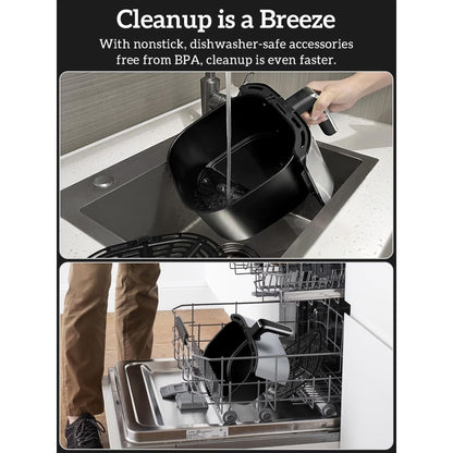 Kitchen Elite Digital Air Fryer Oven, Compact Cooker, 5.28 Qt, Stainless Steel