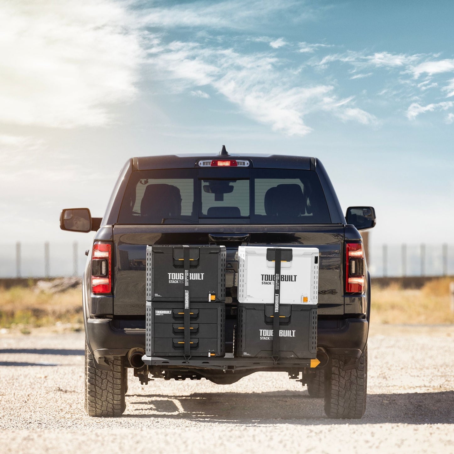 ToughBuilt StackTech Hitch Cargo Carrier, Locking Truck Mount for Hitch Receiver - Find Fresh Goods