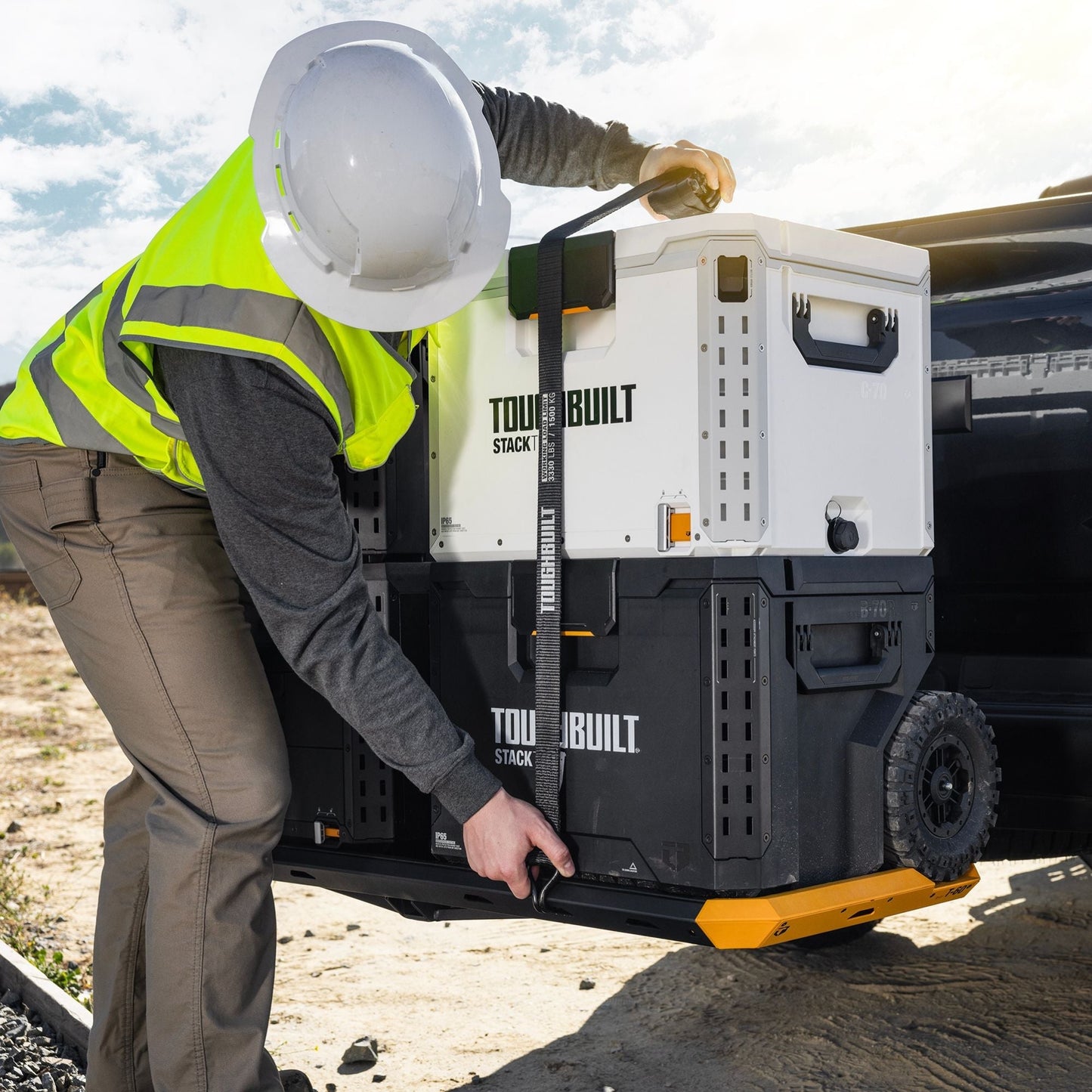 ToughBuilt StackTech Hitch Cargo Carrier, Locking Truck Mount for Hitch Receiver - Find Fresh Goods