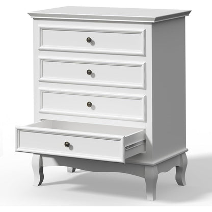 RoyalCraft Wood Dresser Wide Chest Drawers Storage Organizer for Bedroom, White