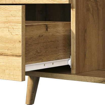 RoyalCraft Accent Storage Cabinet Sideboard Drawers Adjustable Shelves Natural