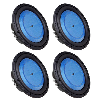 Hifonics 4 Pack ELITE 12” Shallow Subwoofer Dual Voice Coil Audio Speaker, 600W - Find Fresh Goods