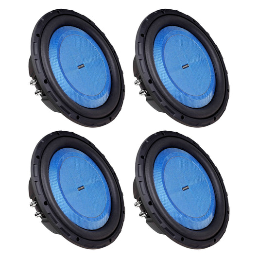 Hifonics 4 Pack ELITE 12” Shallow Subwoofer Dual Voice Coil Audio Speaker, 600W - Find Fresh Goods